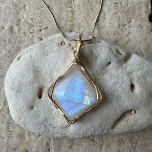 Diamond Shaped Rainbow Moonstone